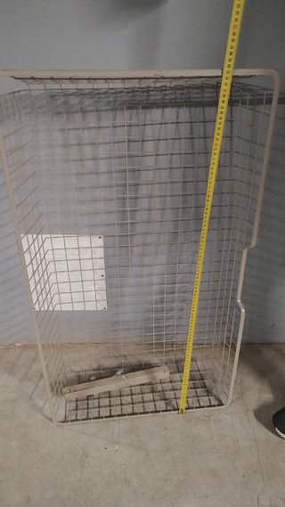 Cesta metálica Ikea beige