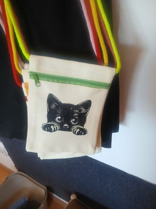 Bolso bandolera niña gato