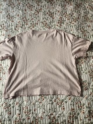 Camiseta rosa manga corta