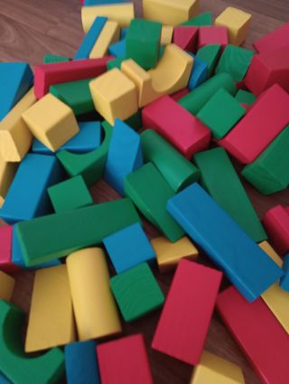 Lote 3 juegos: Bloques Madera, Carretera y puzzle.