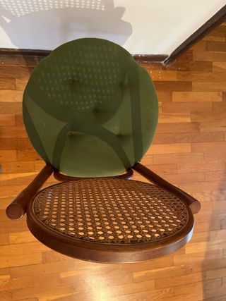 Pack 4 sillas comedor Estilo cesca, ratán, madera