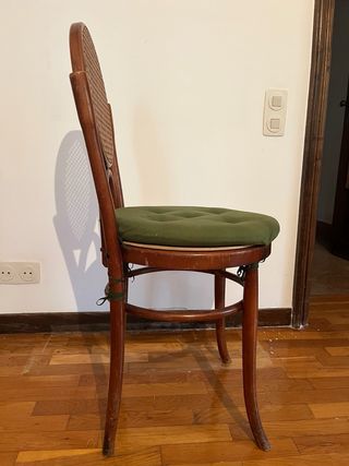 Pack 4 sillas comedor Estilo cesca, ratán, madera