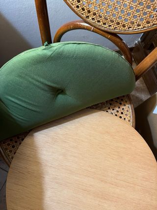 Pack 4 sillas comedor Estilo cesca, ratán, madera