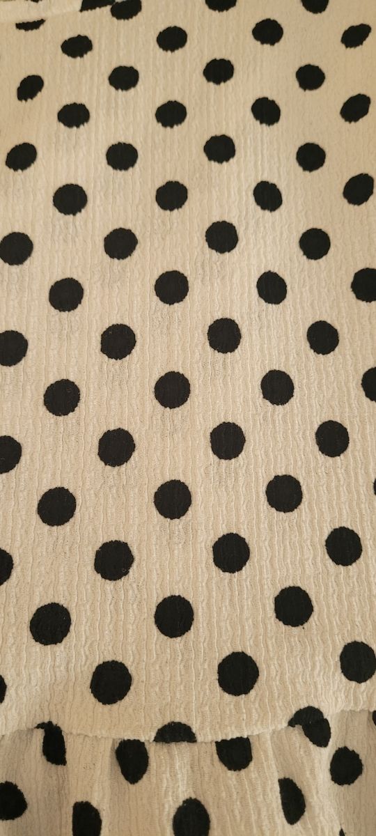 Vestido niña lunares blanco y negro T7-8