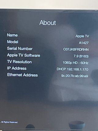 Apple TV 3ª Generación + Remoto
