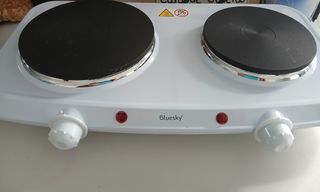 Placa Eléctrica Bluesky 2 Fuegos. Sin estrenar
