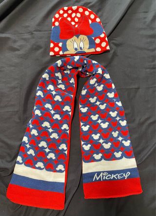 Conjunto Gorro y Bufanda Disney Minnie