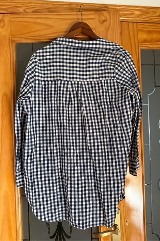 Camisa cuadros azul y blanco