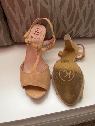 Sandalias de tacón Kylie ante beige