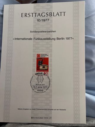 Primer día de emisión 10/1977