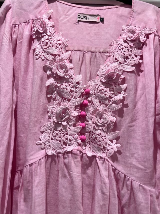 Vestido rosa Rush talla única