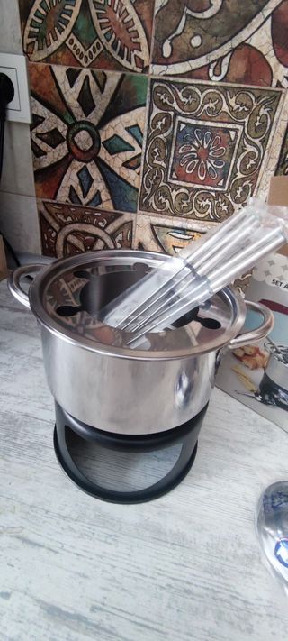 Set de fondue acero inoxidable 10 piezas