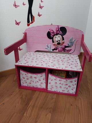 Banco Pupitre Infantil Madera Minnie