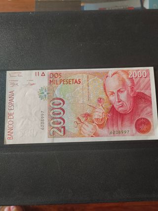 Billete 2000 Pesetas 1992 Sin Circular