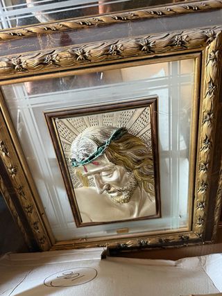 Cuadro de Jesús en Plata y Oro