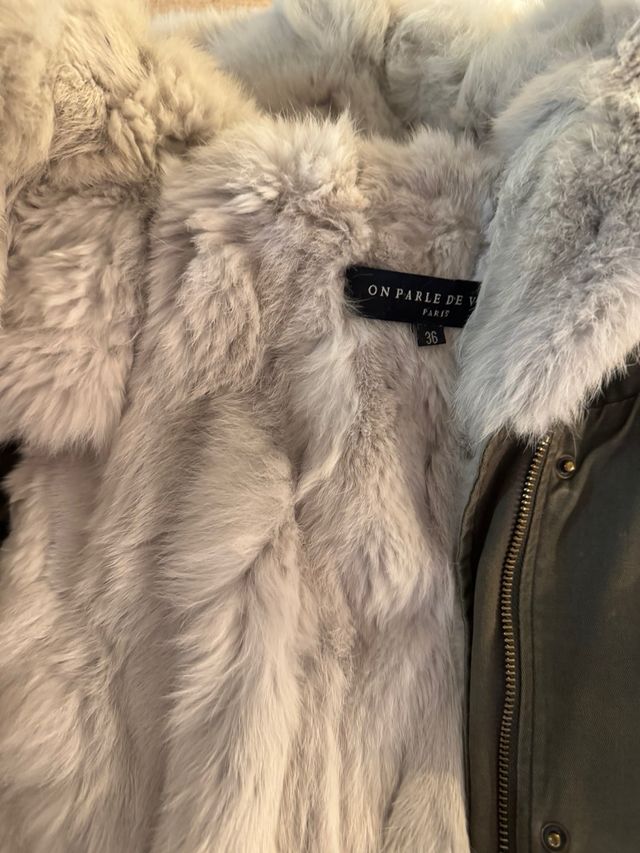 Parka com interior de pele