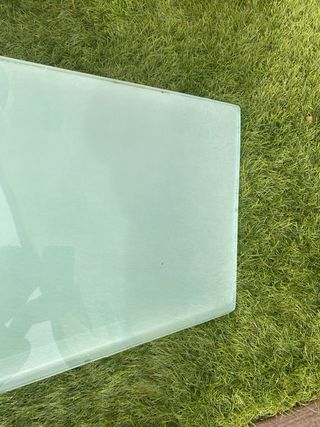 Pica de cristal color menta,con soporte plateado