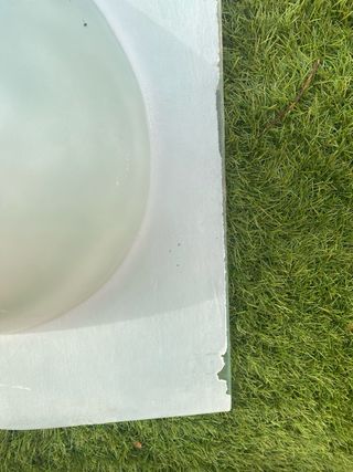 Pica de cristal color menta,con soporte plateado