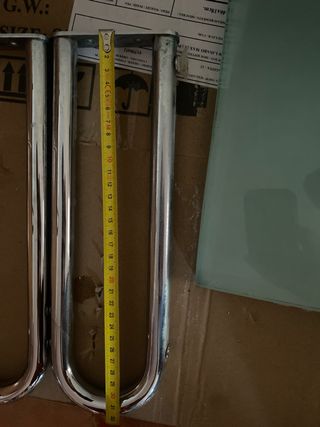 Pica de cristal color menta,con soporte plateado