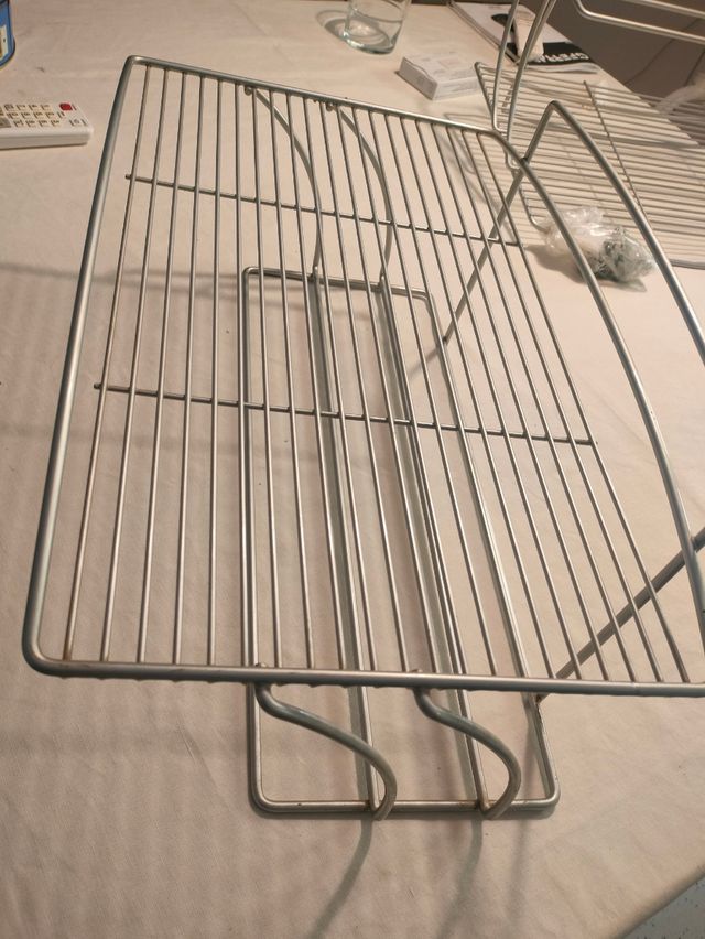 n.2 Mensole in metallo argento