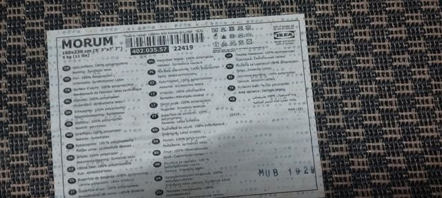 Alfombra grande Ikea gris