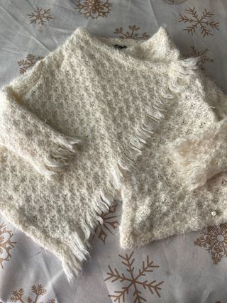 Cardigan Maglia Bimba Lana Beige