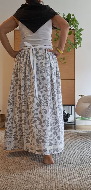 Falda 101cm y  pañuelo casera,regional 