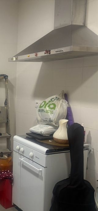 Cocina de gas y campana acero inox casi nueva