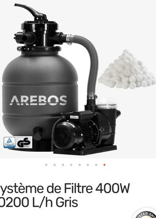 Depuradora AREBOS de piscina 10200l/h