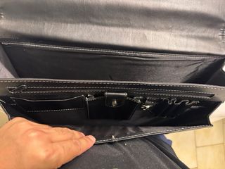 Cartera de trabajo piel negra NUEVA