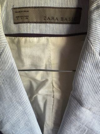 Blazer americana chaqueta Zara azul rayas talka S