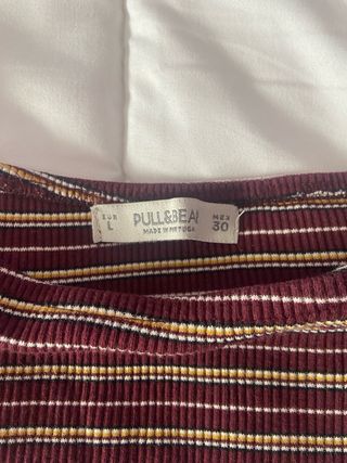 Camiseta Pull and Bear Rayas Manga Larga