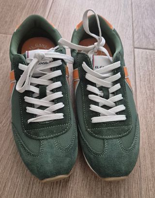 Zapatillas El Ganso Verde y Naranja