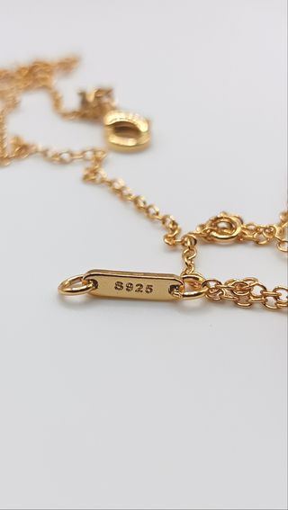 Gargantilla Plata Dorada con Circonita