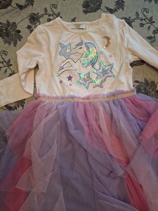 Vestito bimba Primark unicorno 7/8 anni