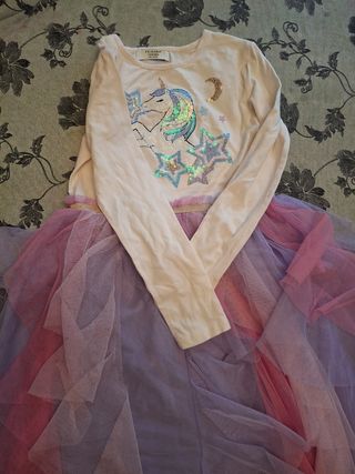 Vestito bimba Primark unicorno 7/8 anni