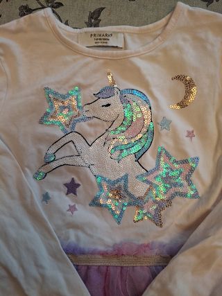 Vestito bimba Primark unicorno 7/8 anni
