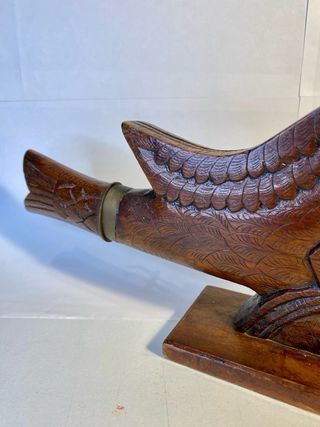 Scultura in legno a forma di uccello vintage India