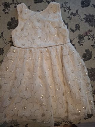 Vestito bambina 6/7 anni bianco