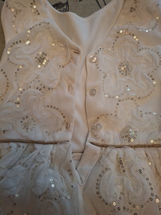 Vestito bambina 6/7 anni bianco