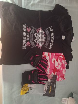 Camiseta M, Guantes S y Braga Cuello Talla Única