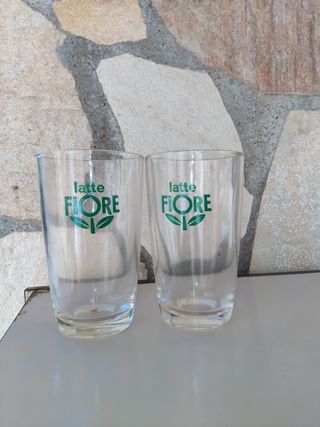 Coppia bicchieri latte Fiore