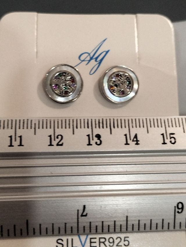 Pendientes Plata Ley Chica Árbol Vida Multicolor