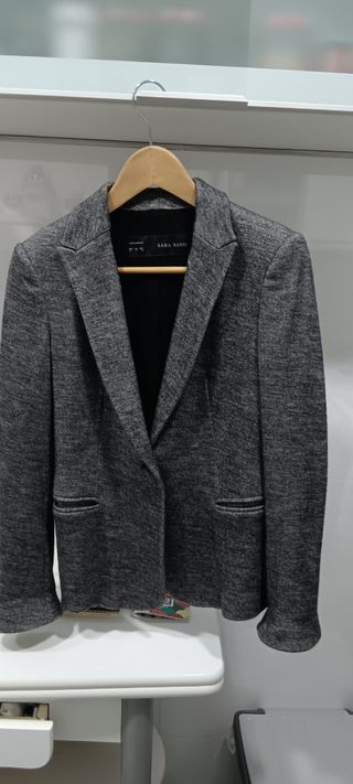 Americana Zara Basic Señora Gris