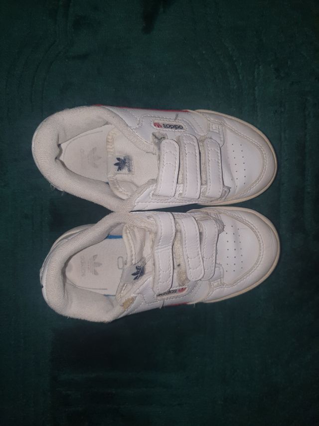 Zapatillas Adidas Blancas Velcro Niños