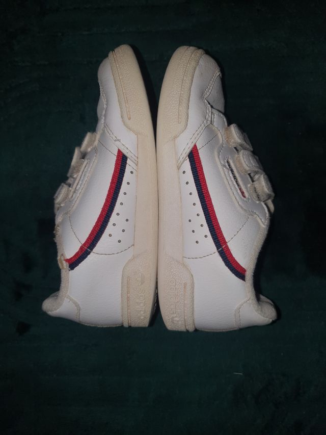 Zapatillas Adidas Blancas Velcro Niños