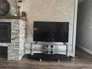 Mesa TV Salón Cristal y Madera