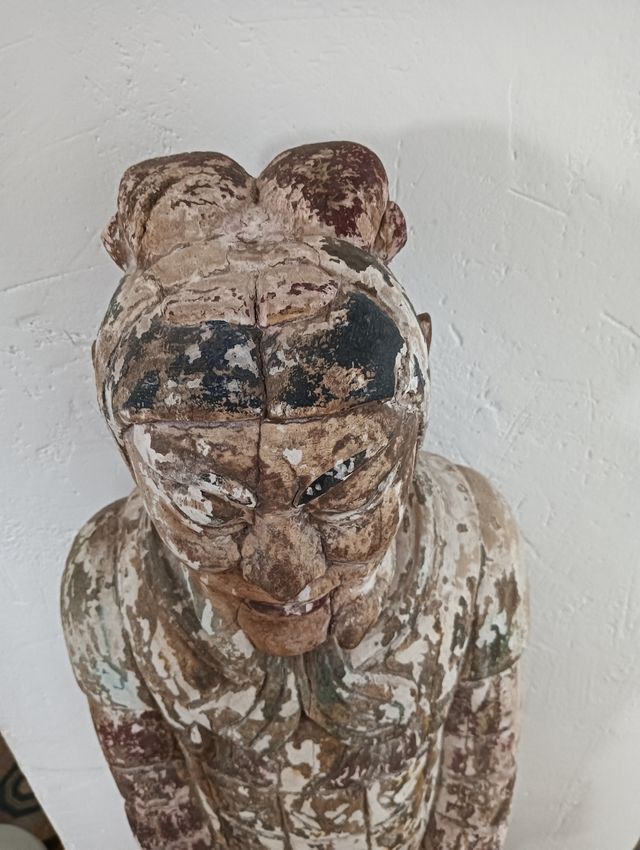 Escultura Vintage Guerrero Terracota