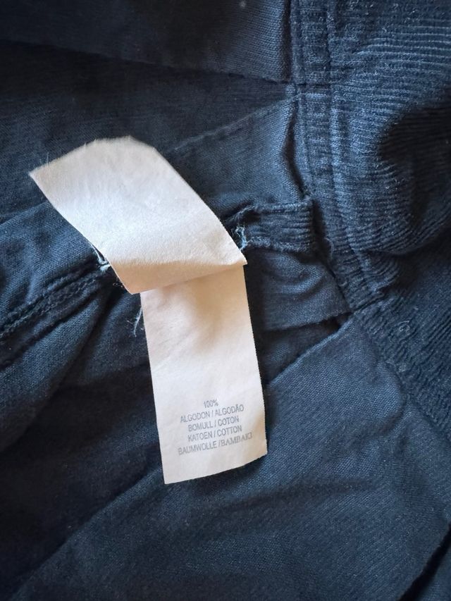 Falda Massimo Dutti Corderoy Negra Talla M