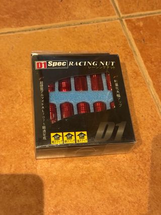 Tuercas ruedas D1 Spec Racing Nut aluminio rojas